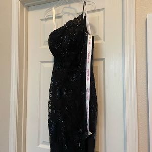 Black One Strapped Prom Girl Dress Size 2